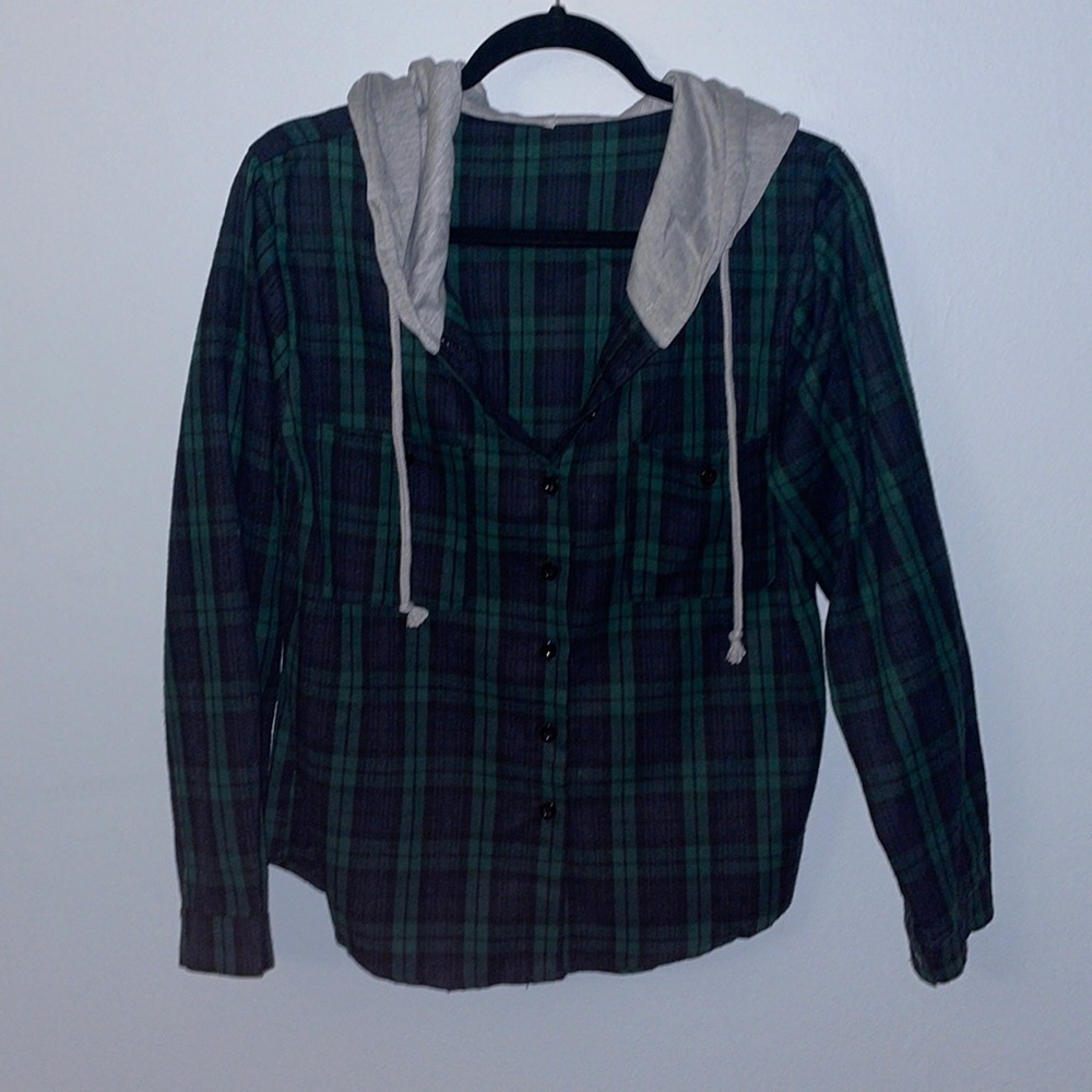 Flannel with Hood. Size M.